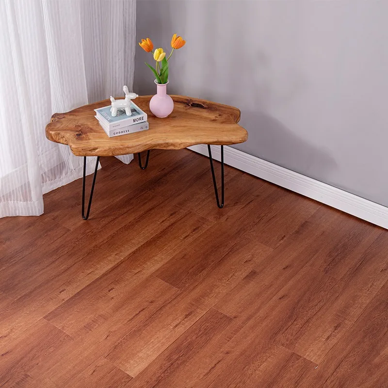 DIY Wood Grain Texture Self-Adhesive Flooring Stickers Decoration Wall Stickers Splash-proof for Kitchen Bathroom Living Room RV