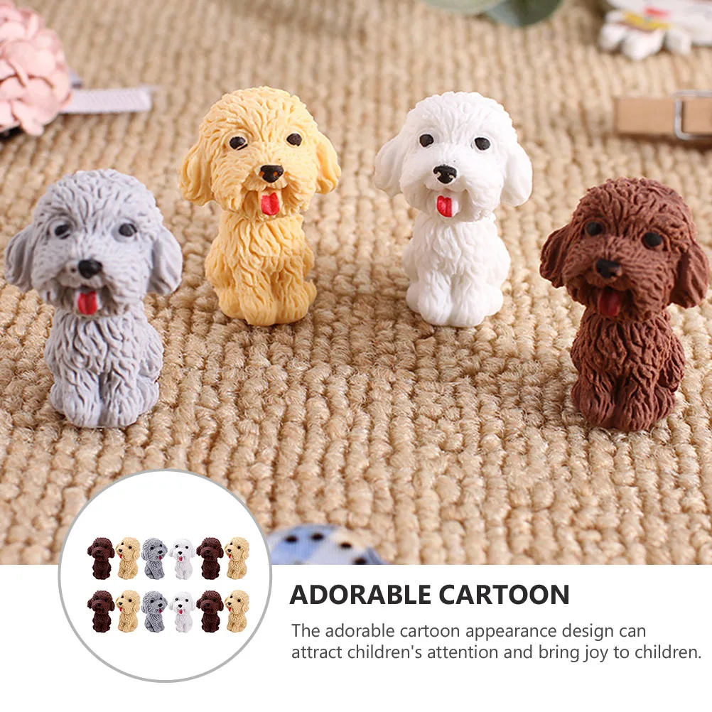 

24Pcs Animal Erasers Mixed Styles Colorful Dog Shapes Durable Long Lasting Erasing Tool for Students School Animal Eraser