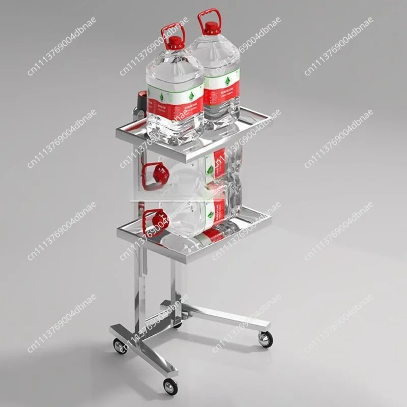 Beauty Salon Trolley Barber Shop Trolley Hair Salon Dedicated Stainless Steel Foldable Trolley Hair Salon Tool