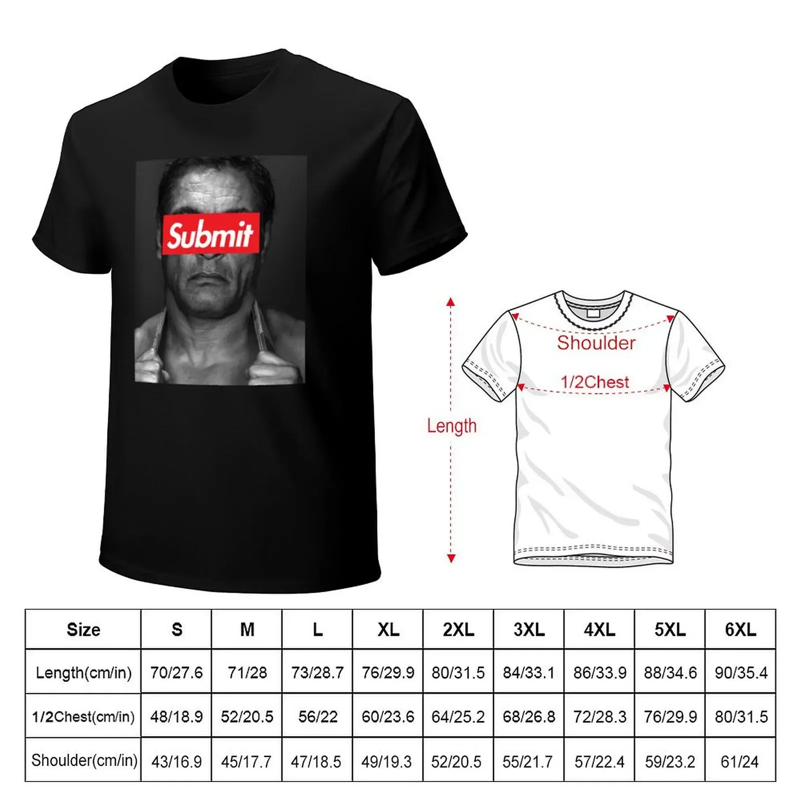 Rickson Gracie Submit T-Shirt baggy shirts man t shirt summer tops fruit of the loom mens t shirts