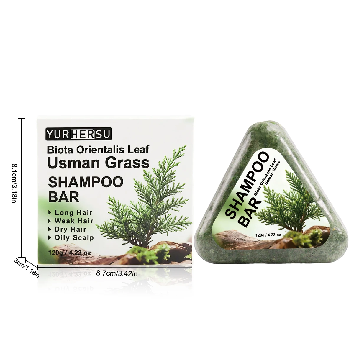 Usman Grass Shampoo Bar For Hair Growth, Anti Hair Loss, Controls Oil, Natural Organic Soap Bar