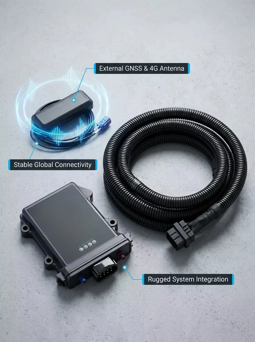 Android 12 / Linux Vehicle Telematics Box T-BOX LTE GNSS CAN Bus J1939 RS485 Edge Computing Gateway for Fleet Management