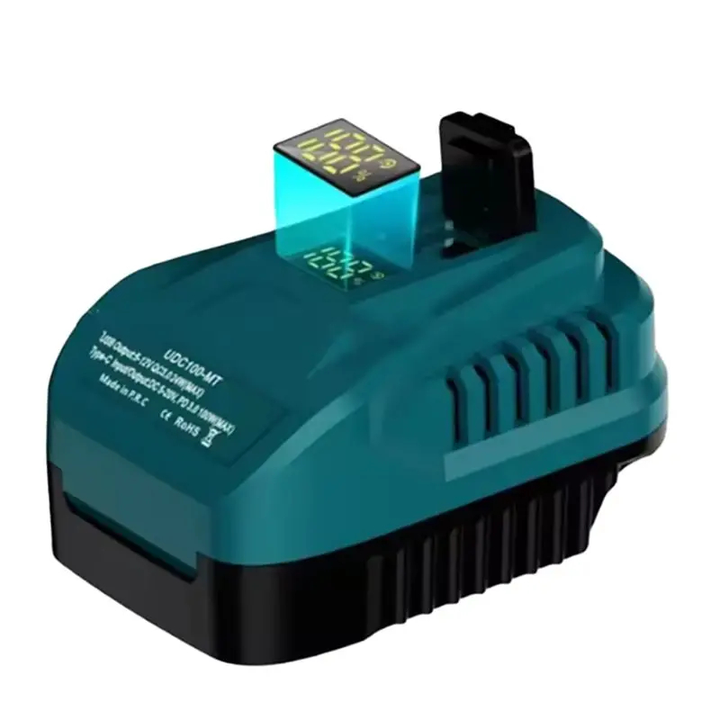 SYW-2-IN-1 Adapter Converter For 18V Lithium Battery 100W USB With LED Display Bi-Directional Adapter For Mak