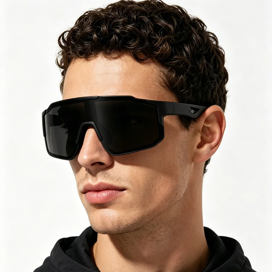 18PCS Unisex Fashion Oversized New Model Sports Sunglasses One‑Piece Lens Eyewear Driving fishing Cycling Skiing Mountaineering