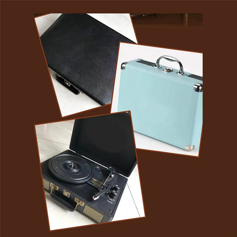 B44C Portable Vinyl Phonograph Player With USB Bluetooth Speaker PC Recording Functionality