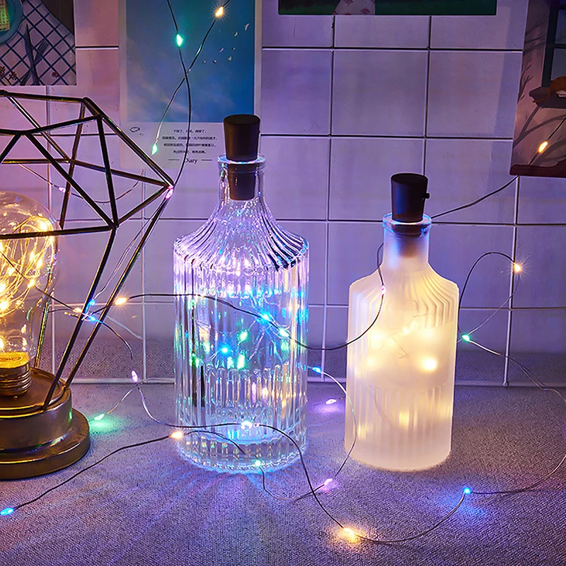 1Pcs Bar LED Wine Bottle Cork String Lights Garland Bottle Stopper For Glass Craft Wedding Christmas Decoration