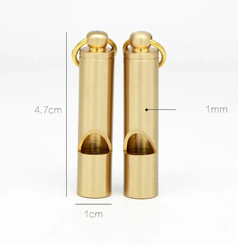 1/2pcs Outdoor Camping Survival Brass Whistle Multifunctional Portable EDC Tool SOS Earthquake Emergency Whistle