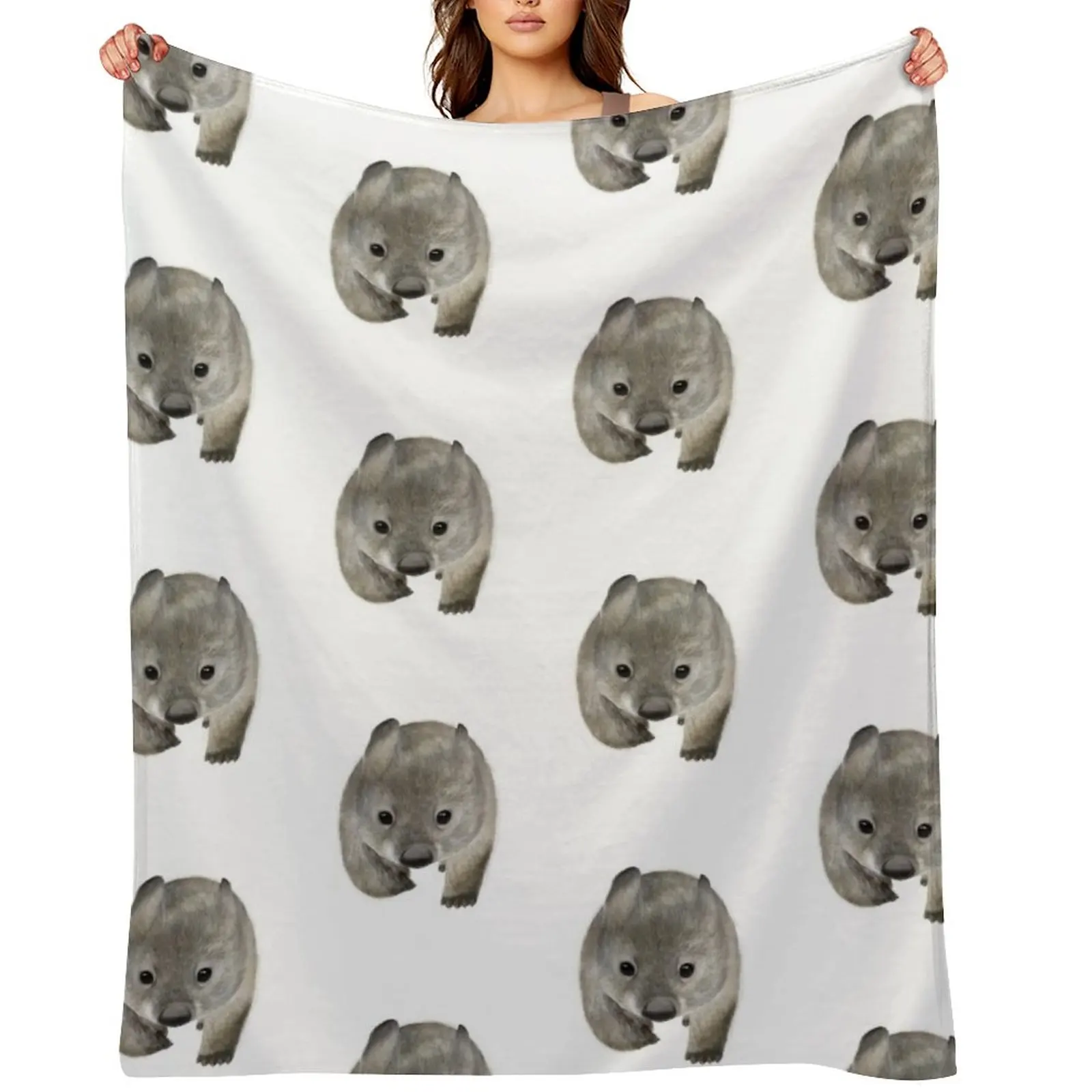 

Cuddles the wombat Throw Blanket For Decorative Sofa sofa bed Cute Luxury Throw Blankets