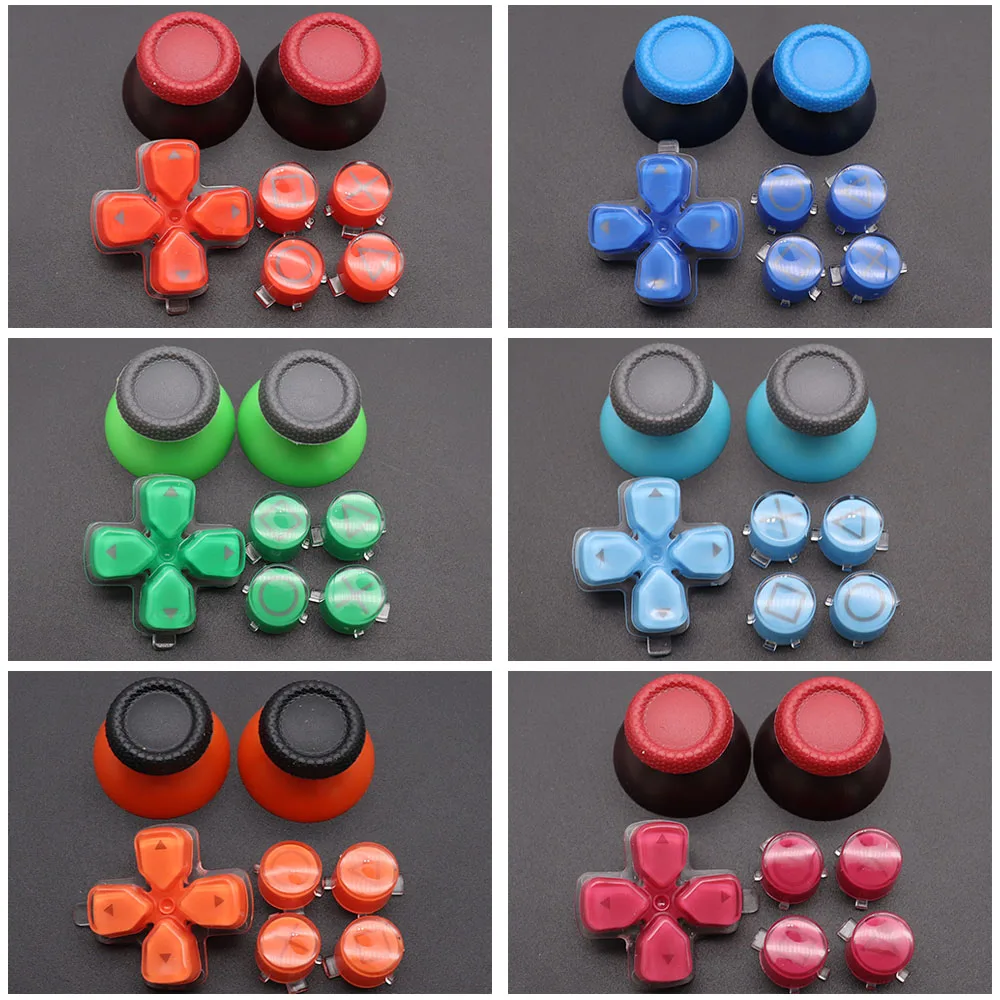 1 Set Plastic Buttons ABXY & D-pad Trigger Buttons For PS5 V1 V2 V3  Game Controller  Mushroom Game Head Rocker Replacement