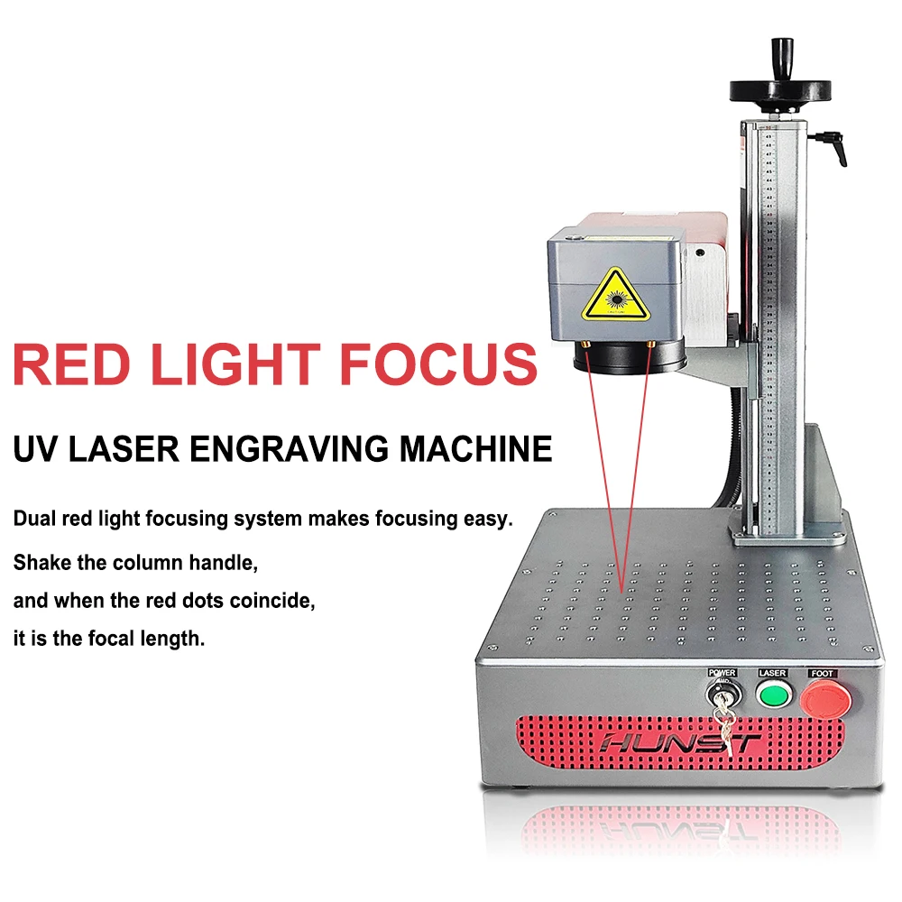 HUNST 5W UV Laser Marking Machine Industrial CNC Laser Engraver for All Materials Glass Silicone Metal Wood Plastic Leather