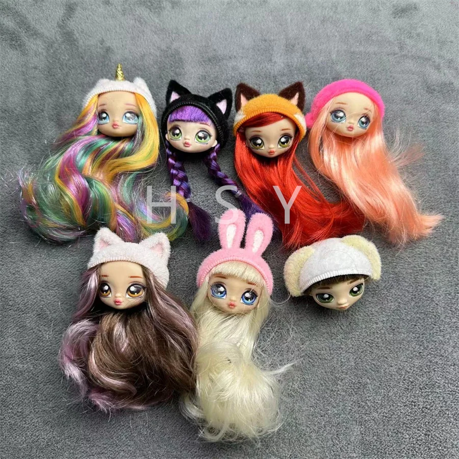 Original small size NANANA little sister doll head accessories and two materials of 19cm cloth dolls for children's DIY toy gift