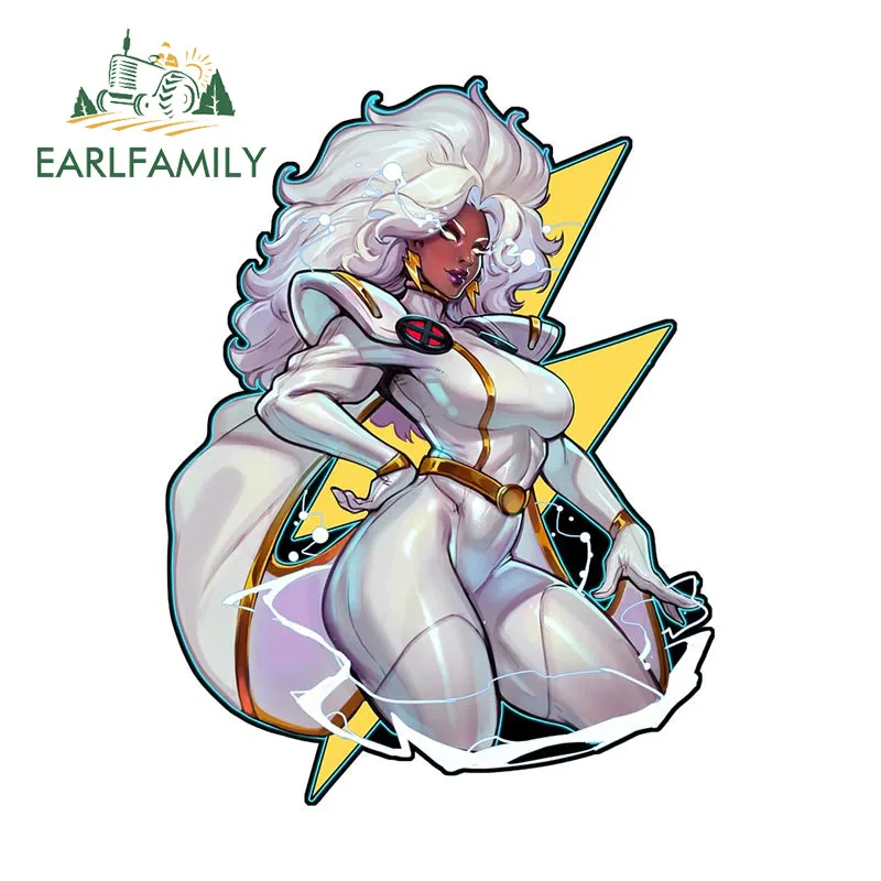 EARLFAMILY 13cm x 9.8cm Sexy Girl Original Car Stickers Hentai Breasts NSFW Punk Thunder Decal Amusing Booty Accessories
