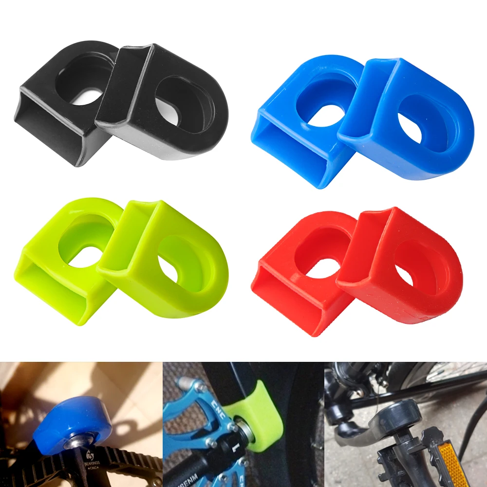 DOMEN Bicycle Silicone Crank Arm Protector Cover Bicycle Sleeve Pedal Crankset Bike Crankset Protective Caps Bicycle Accessories