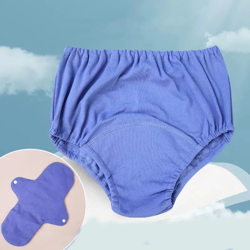 

Cotton Incontinence Underwear Regular Absorbency Three layer leak proof Reusable Washable Urinary Incontinence shorts for Adult