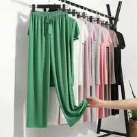 Women's Home Clothes Suit Of Lady House Summer Living Room Wear Autumn Loose Homewear Pants Two Piece Set For Women Cute Pajamas - Image 6