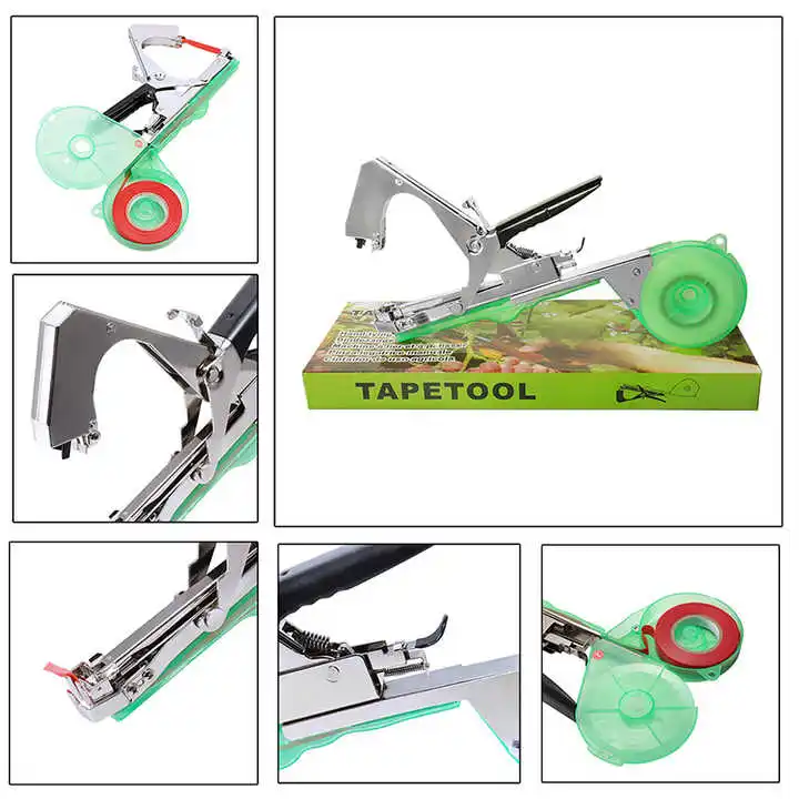 Garden Plant Tying Forceps Tomato Vineyard Branch Hand Tying Binding Tool Tomato Vineyard Garden Tape Tool  With Tapes Staples