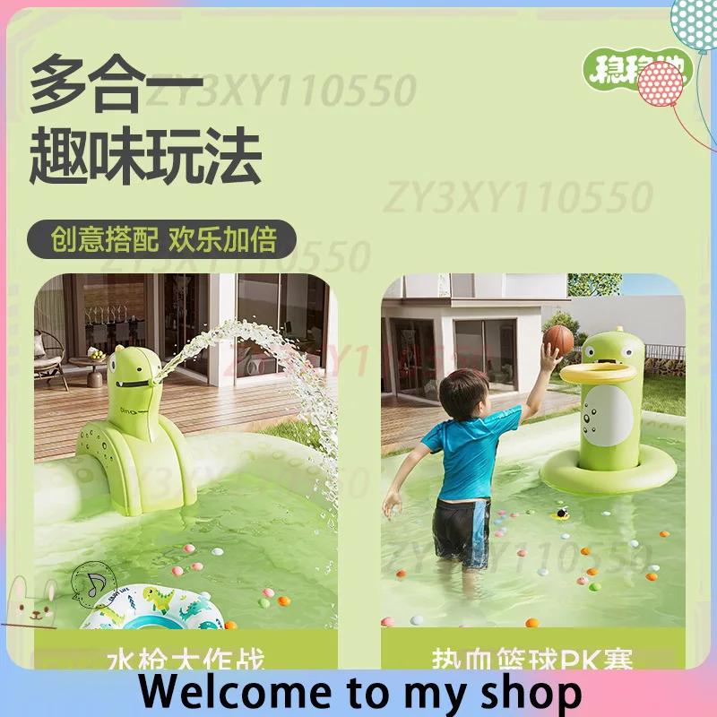 2025 ديناصور صغير حمام سباحة قابل للنفخ داخلي وخارجي حمام سباحة منزلي خارجي كبير قابل للطي حمام سباحة