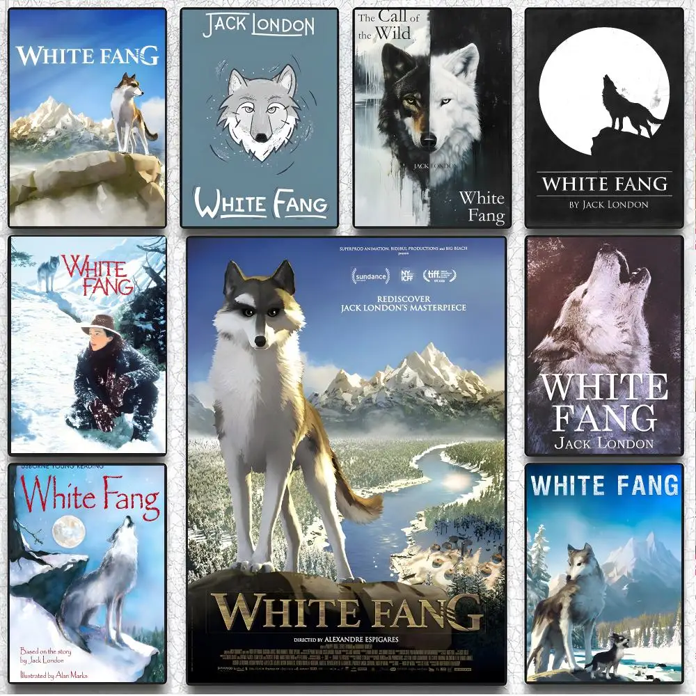 animation adventure W-White Fang Poster Artistic Instant Peel-Off Wall Decor Atmosphere Setter for Bedside & Shared Room