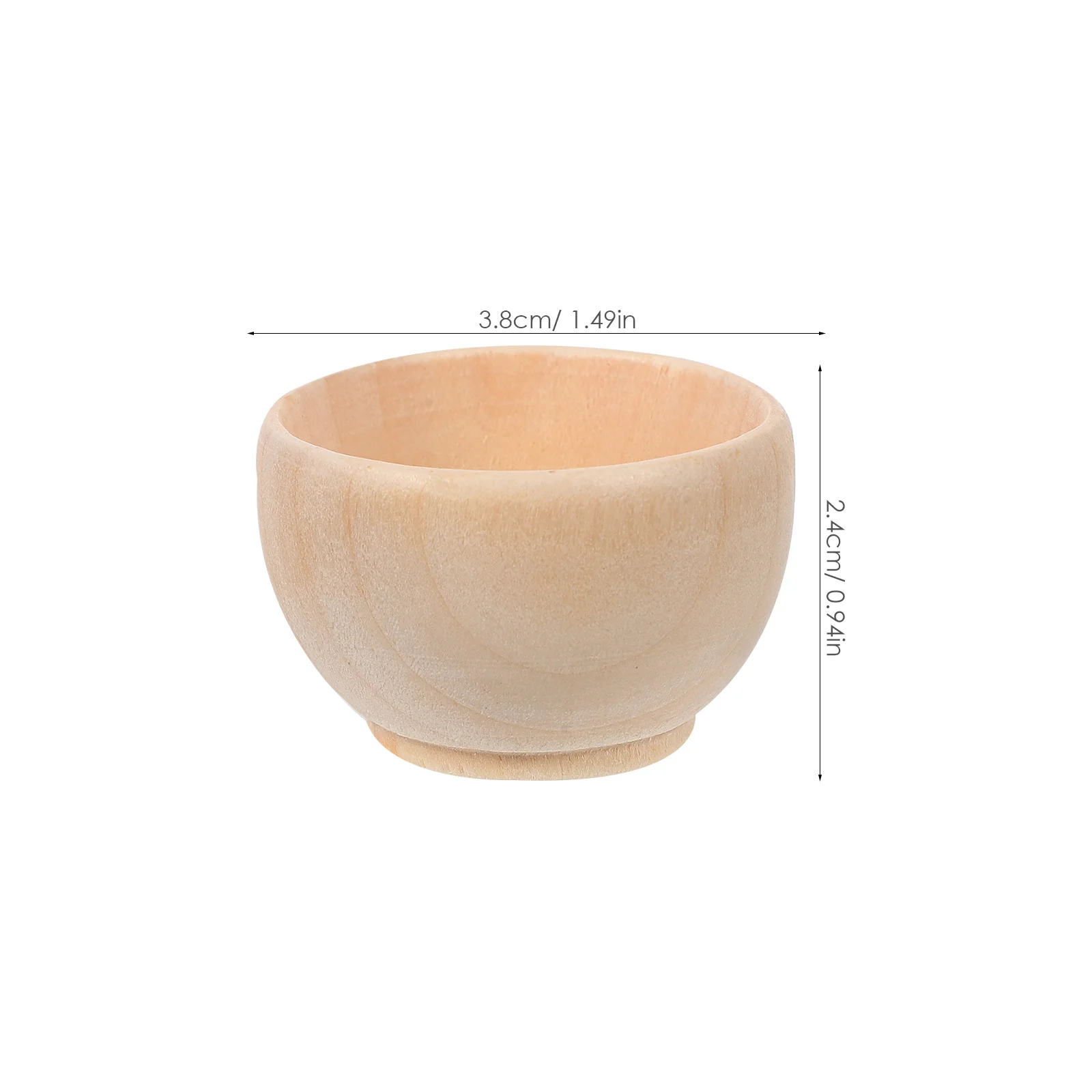 10 Pcs Toy Delicate Child Decor Dipping Sauce Bowls Wood Simulated Kitchen Toys DIY Wooden Craft