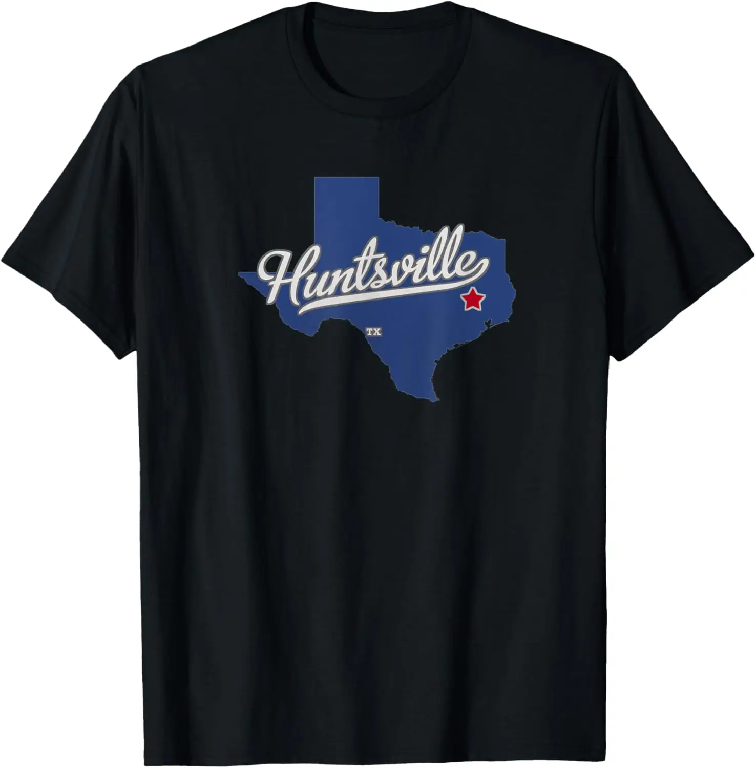 

Футболка с картой Huntsville Texas TX
