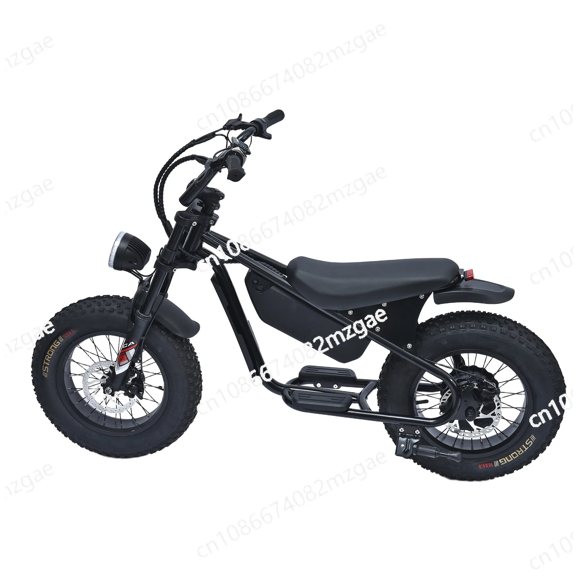 

16-Inch retro wide tire electric bicycle, foldable vehicle, off-road fat tire
