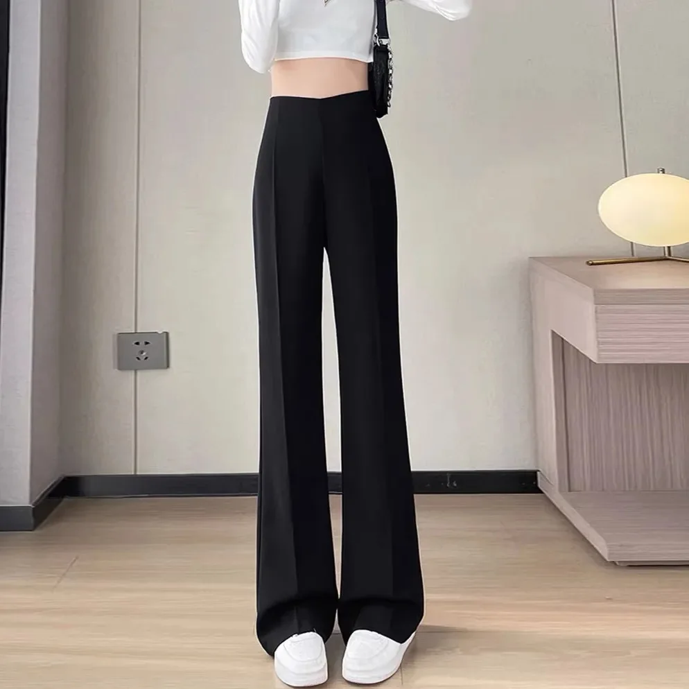 

Summer breathable casual pants for women with a drooping feeling, straight leg pants, loose high waisted and slightly flared sui
