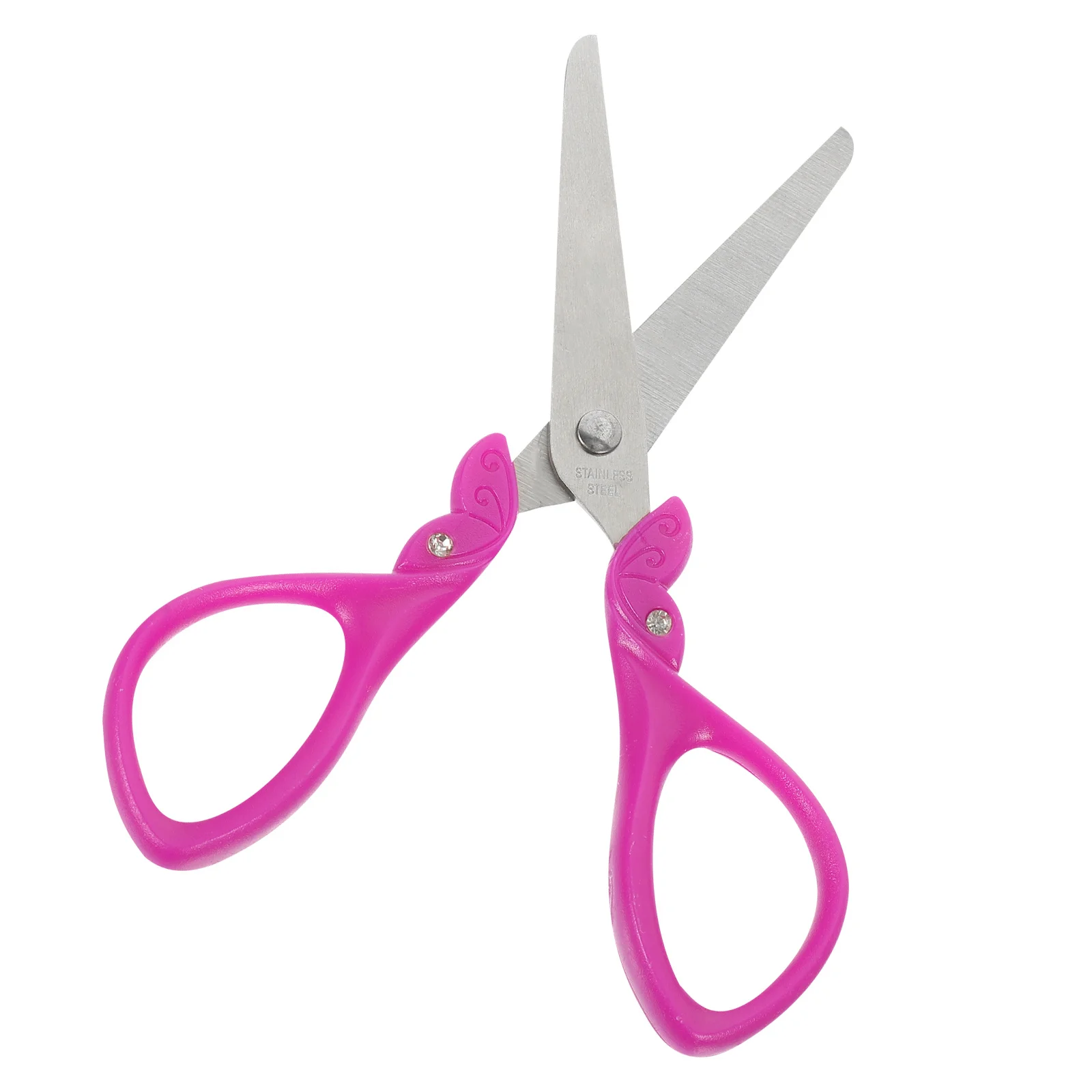 Round Tip Scissors For Smooth Blade Lightweight Safety Craft Scissors For School Students Paper Cutting Supplies Handicraft