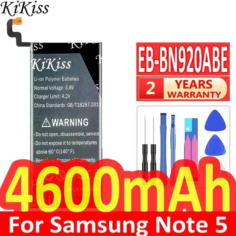 

For Samsung Galaxy Note 5 N9200 N920t N920c SM-N9208 4600mAh Lightweight EB-BN920ABE Mobile Phone Battery