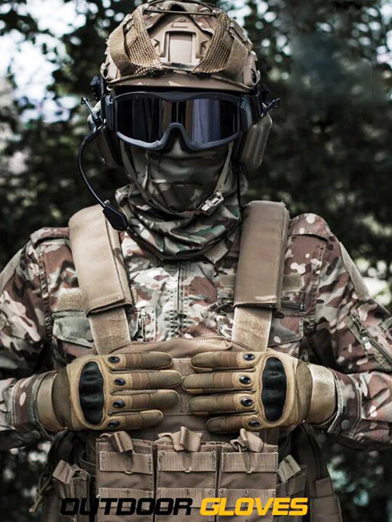 1 pair Winter Men Tactical Gloves Thick wear-resistant Full Finger Gloves Touch Screen Waterproof Sport Motorcycle Gloves Hot