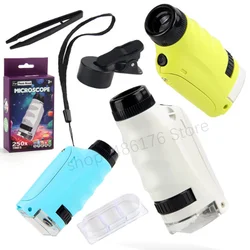 Children's Intellectual Development Microscope Handheld Children's Plant Exploration Electric Illumination Micro Microscope