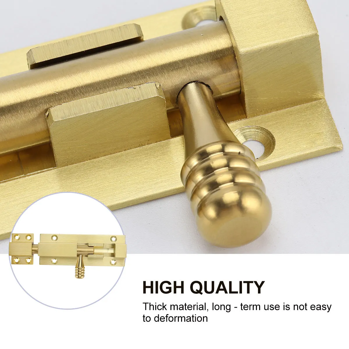 

1pc Extended Anti-Theft Lock Heavy Duty Door Window Slide Latch Durable Aluminum Alloy Bolt Lock For Kitchen Toilet