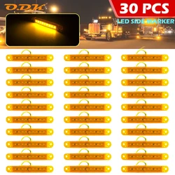 30pcs 12V 24V 9 SMD LED Side Marker Brake Indicator Lamp Warning Tail Light Clearance Car Bus UTE Trailer Truck Lorry Caravan