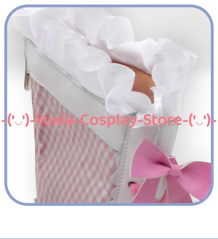 유샤이아코스프레! 반드림! 마루야마 아야 코스프레 신발 애니메이션 게임 캐릭터 소품 PU 가죽 부츠 할로윈 카니발 파티 의상