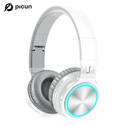 PICUN B12 Wireless Headphone HD Stereo Sound Bluetooth Earphones V5.2 Deep Bass Earphones with Mic TF Mode for Phone TV Laptops