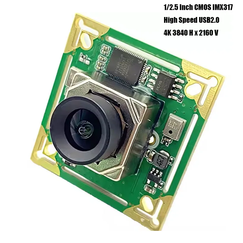 

3840 Hx2160 4K 8MP HD IMX317 USB Camera Module 30FPS Autofocus 100° MJPEG, YUV2 Free Drive for Machine Vision With 1M USB Cable