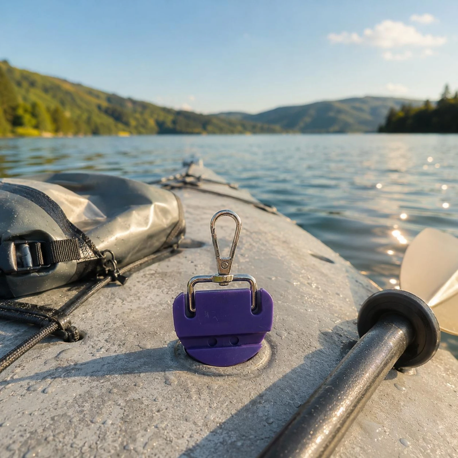 Picture 4: Kayak Fixing Clip Reusable Plastic Clip Fastener Hardware Silver-Tone Sports Gear Easy to Use for Kayaking