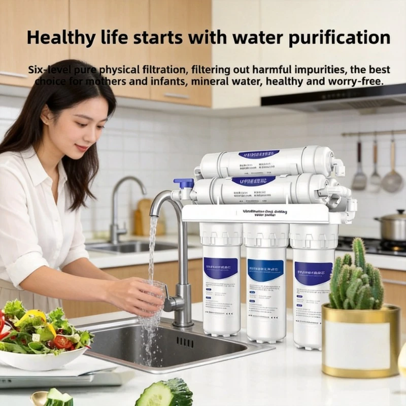 Household 6-Stage Ultrafiltration Water Purifier, Kitchen Tap Water Filter, Direct Drinking Purifier