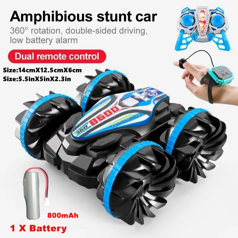 Amfibische RC Auto Afstandsbediening Stunt Auto Voertuig Dubbelzijdig Flip Radio 4WD Drift Off Road Outdoor Speelgoed voor Jongen kinderen Gift