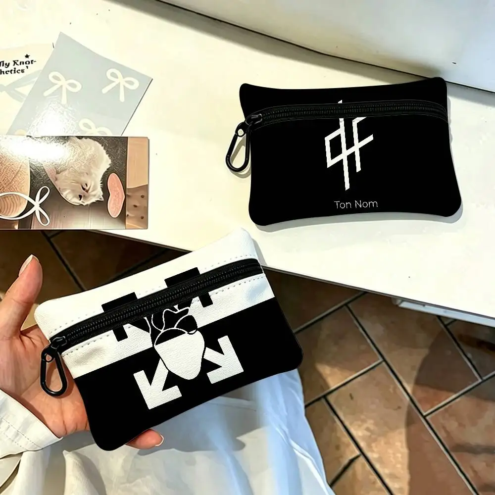 PNL QLF Rapper Singer Portable Oxford Fabric Mini Wallet Carabiner Design Small Coin Bag For Cards Keys Earphones
