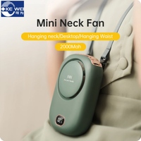 Portable Mini Hanging Neck Fan with Adjustable Lanyard  Bladeless Neckband Fan Air Cooler USB Rechargeable Electric Fans