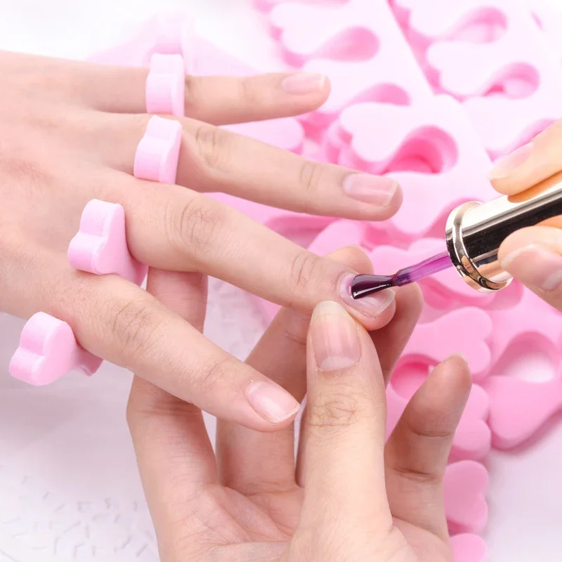 100,200 piezas/paquete Separadores de dedos para uñas de pies y manos Esponja suave para uñas Herramientas de belleza UV Gel Kit de manicura y pedicura 5