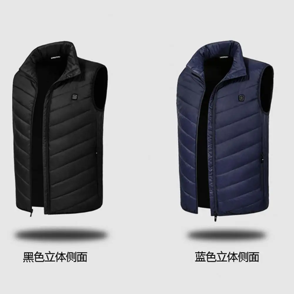 Thermal Winter Men USB Safe Constant Temperature Vest Waistcoat Outdoor Infrared Heating Vest Carbon Fiber Waistcoat