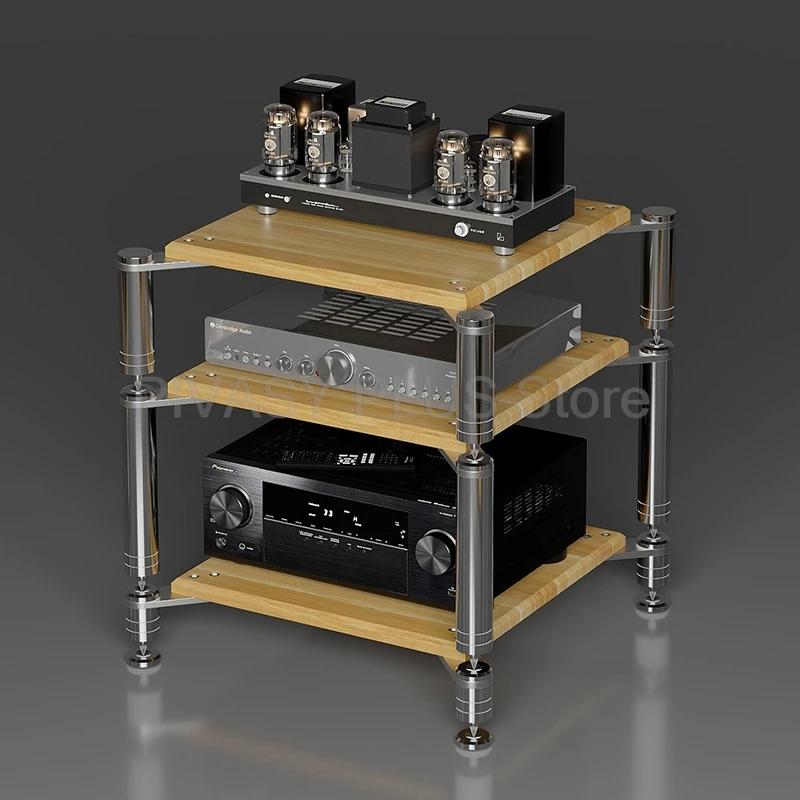 HiFi audio rack versterkerkast met trillingsisolatie ENF plaat 304 roestvrij staal multi-tier home theater
