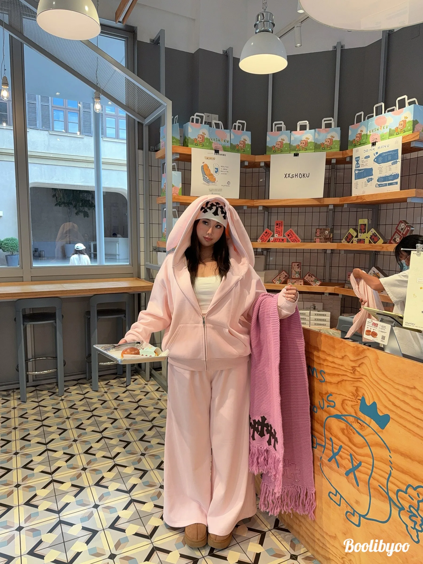 

Симпатичный кролик, большой размер, свободные брюки с капюшоном, широкие брюки с юбкой, комплект футболок, очаровательный зимний женский ансамбль Faion...