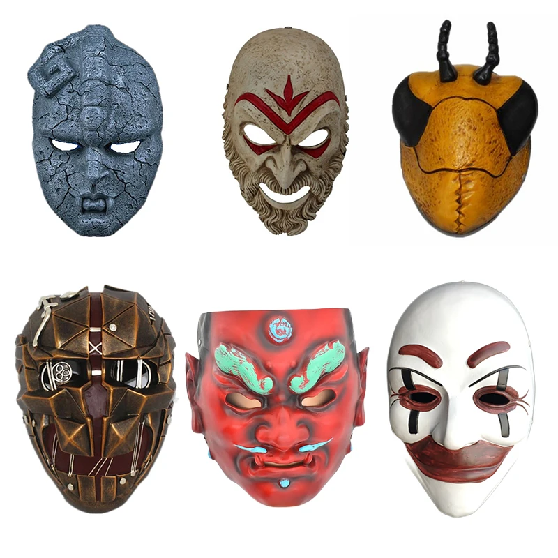 High Quality Resin Gargoyle Mask Horror Payday Halloween Adult Full Face Ball Collect Mask Skull Cosplay Easter Party Decoration