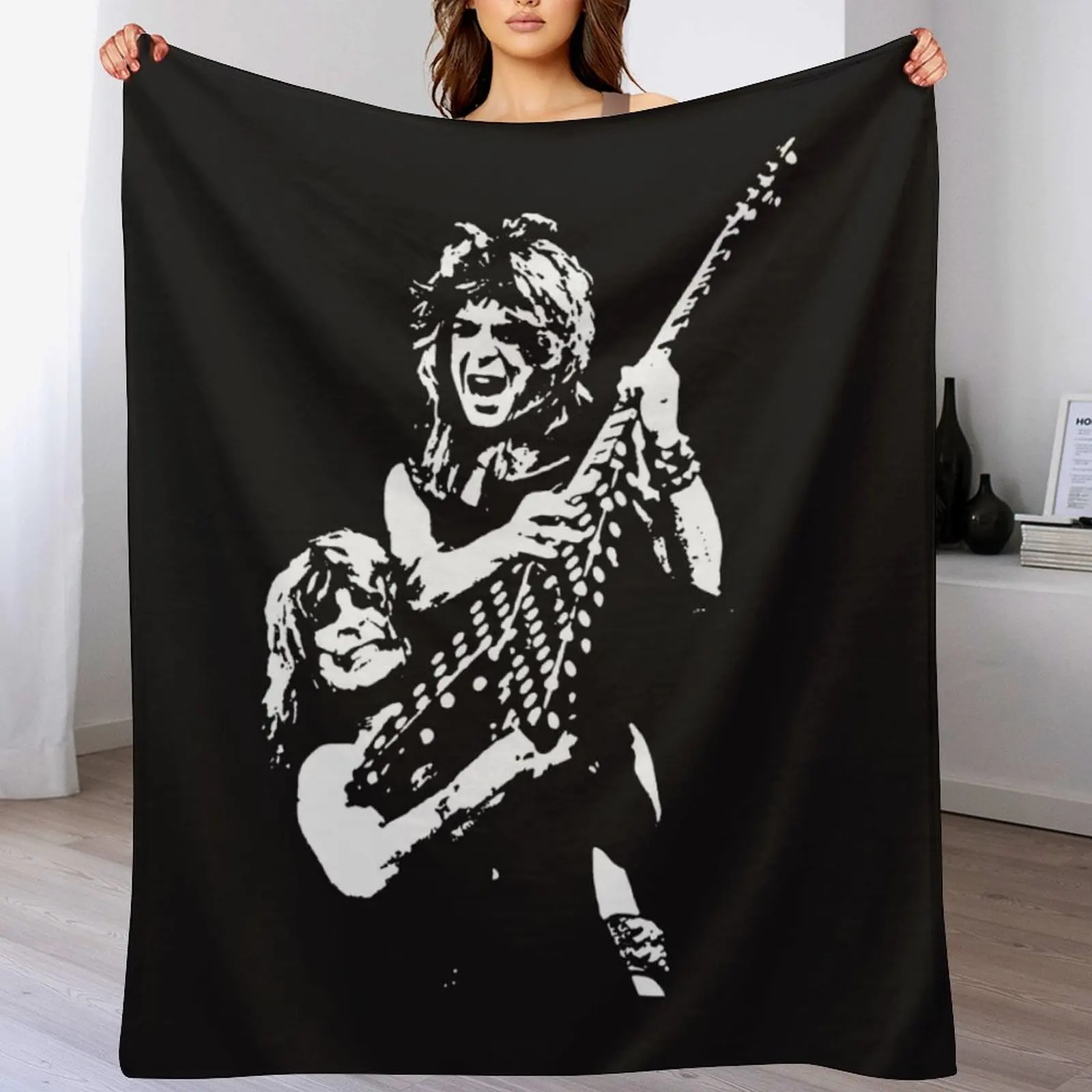 

Randy Rhoads Tribute Throw Blanket Summer Cool Breathable Blanket for Sleeping