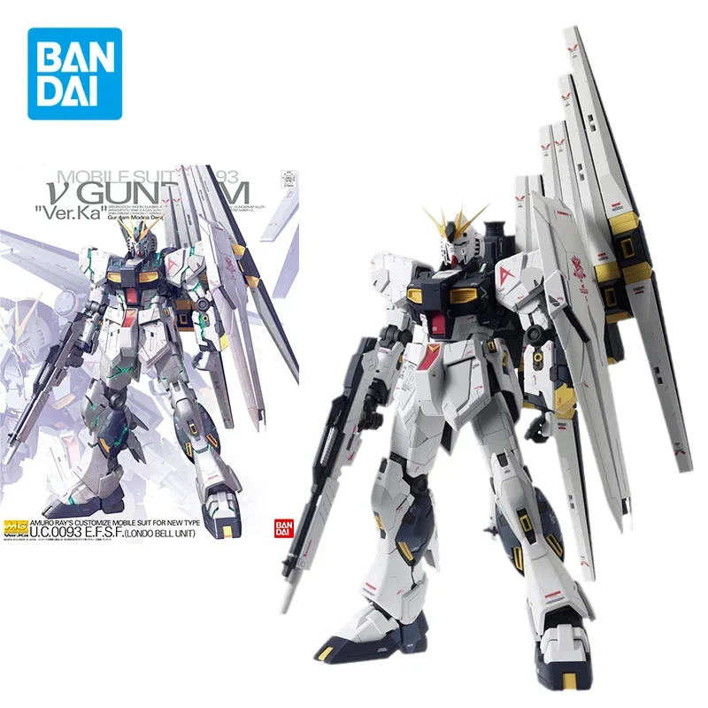 

Bandai Original GUNDAM Anime MG 1/100 Rx-93 V GUNDAM Ver.Ka NEW Action Figure Assembly Model Toys Model Gifts for Children