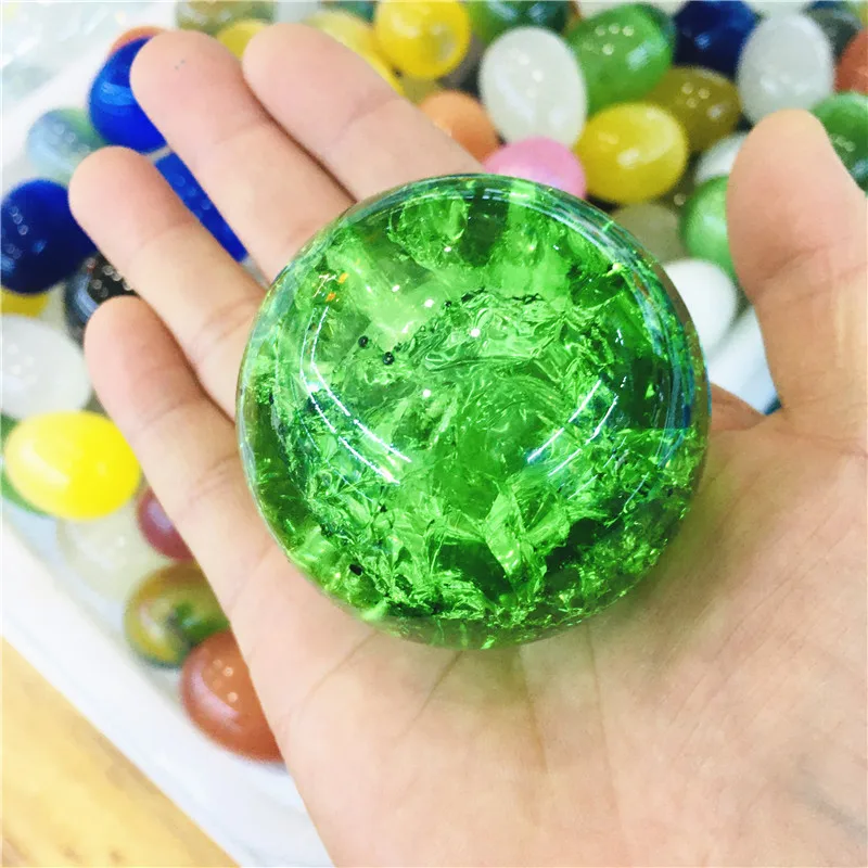 6 cm Kristalle Glas Eis Riss Ball Quarz Murmeln Magische Kugel Fengshui Ornamente Rocky Wasser Brunnen Bonsai Ball Hause decora – Detail 6