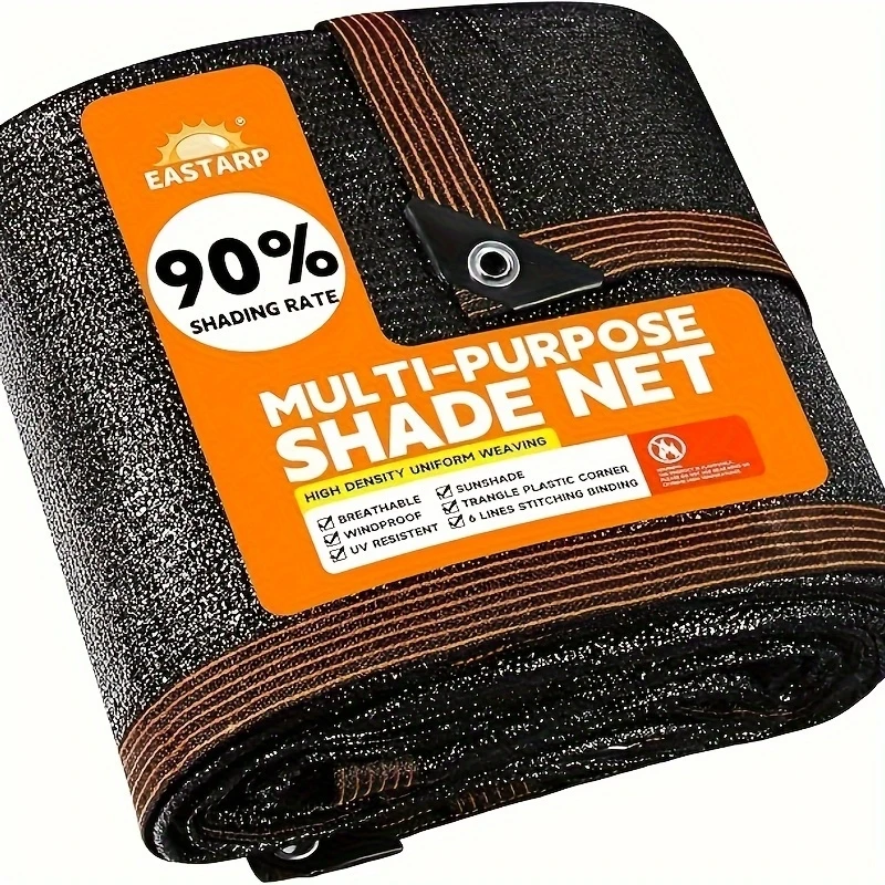 90% Shading Rate Multifunctional Sunshade Net - High-Density Uniform Weaving, Breathable, UV Resistance, Plastic Corner Reinforc