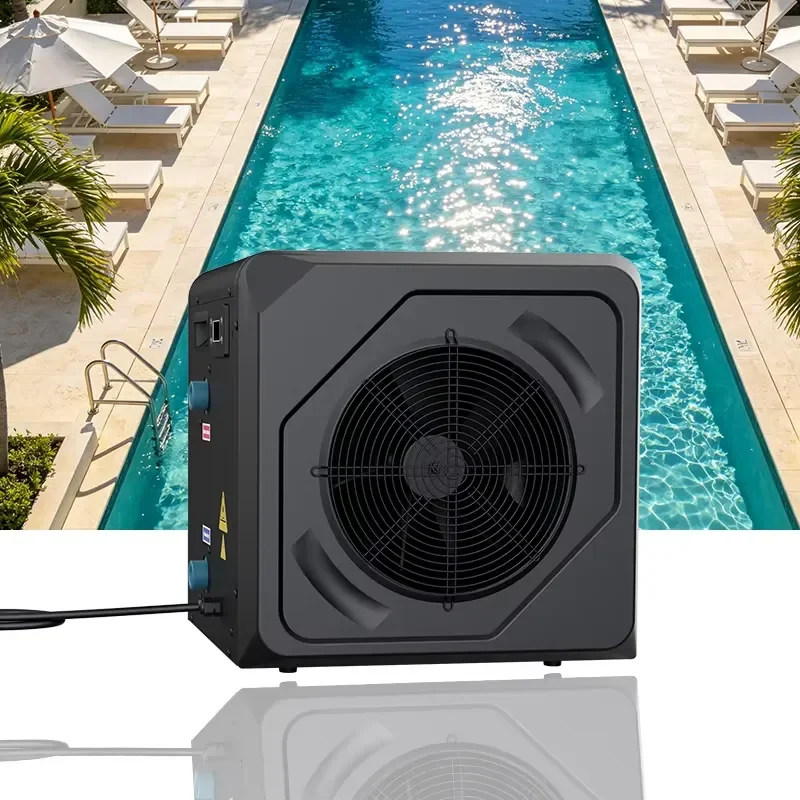 Mini Electric Air Source Heat Pump for Swimming Pool High Efficiency R32 Refrigerant Plastic Housing Tankless Household Use